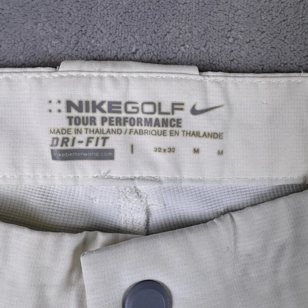 Nike Golf Tour Performance Dri-FIT Pants Mens 32x32 Off White Cream Straight Leg